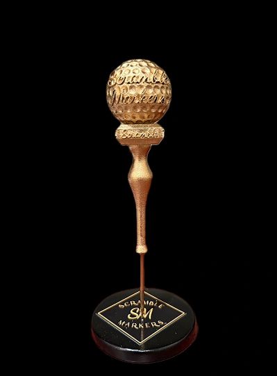 Elegant golf-themed award statuette