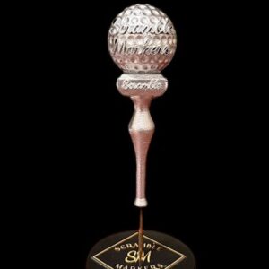 Decorative golf ball and tee display
